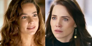 Bruna (à esquerda) e Adriana (à direita) em cenas de Quem Ama Cuida.