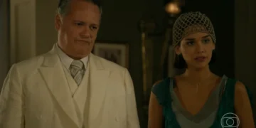 Diógenes (Danton Mello) e Virgínia (Theresa Fonseca) em A Nobreza do Amor (Foto: Reprodução/TV Globo)