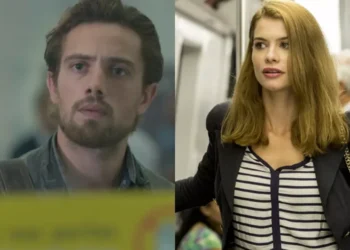 Felipe e Lívia em Além do Tempo. (Foto: reprodução/Globo)