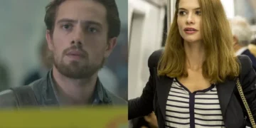 Felipe e Lívia em Além do Tempo. (Foto: reprodução/Globo)