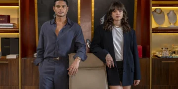 Tiago (Gui Ferraz) e Ingrid (Agatha Moreira) em Quem Ama Cuida (Foto: Angélica Goudinho/Globo)