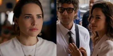 Adriana, Pedro e Bruna em Quem Ama Cuida. (Foto: reprodução/Globo)
