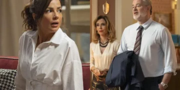 Bruna, Carmita e Ademir em Quem Ama Cuida. (Foto: divulgação/Globo)