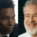 Cléber (à esquerda) e Ademir sorrindo (à direita) em Quem Ama Cuida.