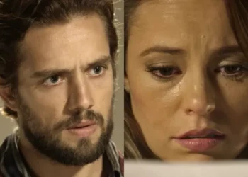 Melissa e Felipe em Além do Tempo. (Foto: reprodução/Globo)