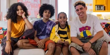 Filhos de Juli em Por Amor. (Foto: reprodução/Globo)