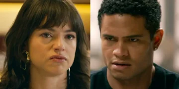 Ingrid (à esquerda) e Tiago (à direita) em Quem Ama Cuida.