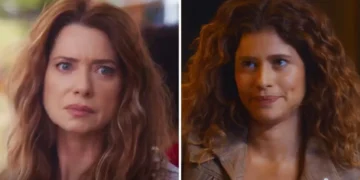 Janete (Letícia Spiller) e Agrado (Isadora Cruz) em Coração Acelerado (Foto: Reprodução/TV Globo)