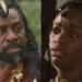 Jendal (Lázaro Ramos) e Kênia (Nicolly Fernandes) em A Nobreza do Amor (Foto: Reprodução/TV Globo)