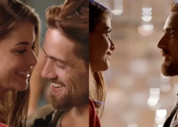 Lívia e Felipe em Além do Tempo. (Foto: reprodução/Globo)