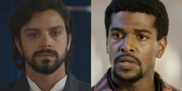 Omar (Rodrigo Simas) e Tonho (Ronald Sotto) A Nobreza do Amor (Foto: Reprodução/TV Globo)