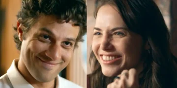 Pedro (à esquerda) e Adriana (à direita) em Quem Ama Cuida.