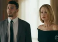 André (Henrique Barreira) e Dora (Mariana Ximenes) em Quem Ama Cuida (Foto: Reprodução/TV Globo)