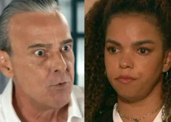 Ulisses (à esquerda) e Nancy (à direita) em cenas de Quem Ama Cuida.