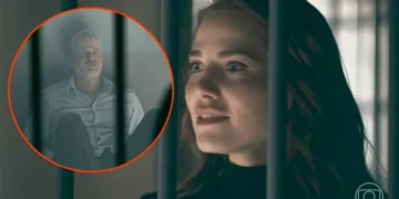 Adriana e Ademir na prisão em Quem Ama Cuida.