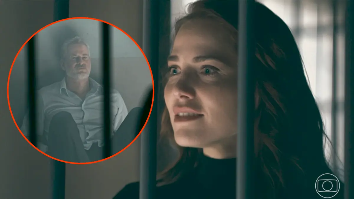 Adriana e Ademir na prisão em Quem Ama Cuida.