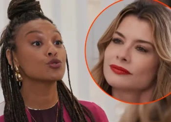 Bela encarando Vanessa em cena da novela Por Você.