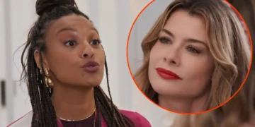 Bela encarando Vanessa em cena da novela Por Você.