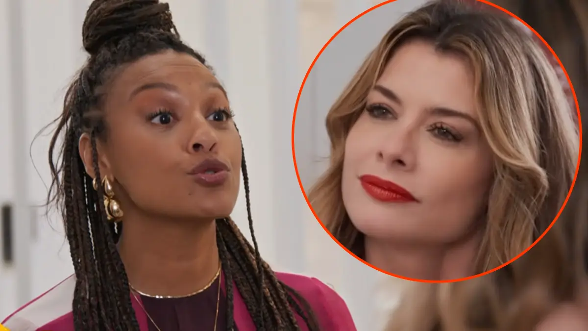 Bela encarando Vanessa em cena da novela Por Você.