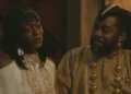 Binta (Lesliana Pereira) e Jendal (Lázaro Ramos) em A Nobreza do Amor (Foto: Reprodução/TV Globo)