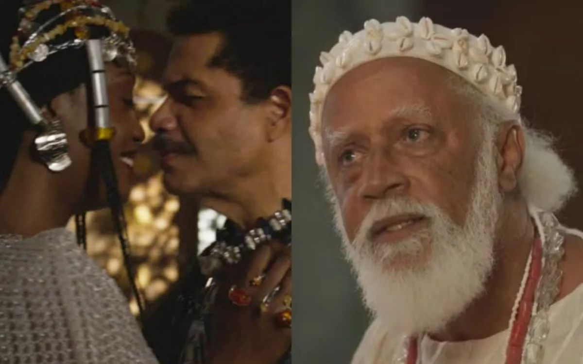 Binta, Pascoal e Chinua em A Nobreza do Amor. (Foto: reprodução/Globo)