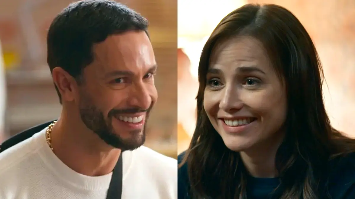 César (à esquerda) e Adriana (à direita) em Quem Ama Cuida.