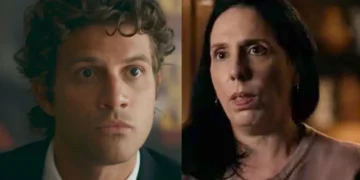 Pedro (à esquerda) e Adélia (à direita) em Quem Ama Cuida.