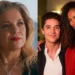Pilar (à esquerda) e Rafael e Andréia abraçados (à direita) em Quem Ama Cuida.