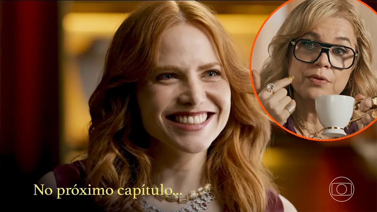 Adriana sorrindo para Pilar em cena da novela Quem Ama Cuida.