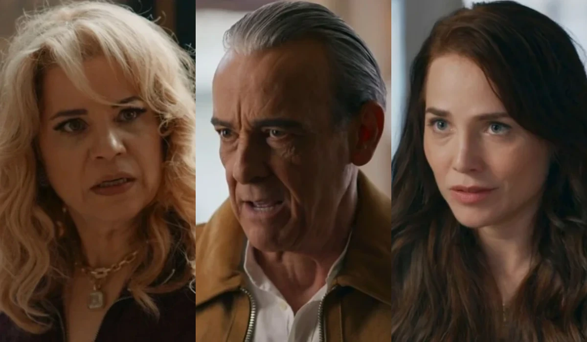 Pilar (Isabel Teixeira), Ulisses (Alexandre Borges) e Adriana (Letícia Colin) em Quem Ama Cuida (Foto: Reprodução/TV Globo)