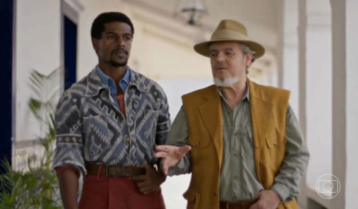 Tonho (Ronald Sotto) e Casemiro (Cassio Gabus Mendes) em A Nobreza do Amor (Foto: Reprodução/TV Globo)