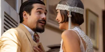 Mirinho (Nicolas Prattes) e Virgínia (Theresa Fonseca) em A Nobreza do Amor (Foto: Angélica Goudinho/Globo)