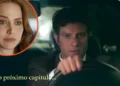 Adriana ao telefone e Pedro dirigindo o carro em cenas de Quem Ama Cuida.