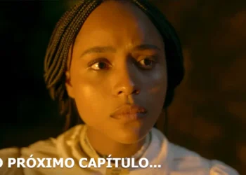 Alika com olhar de preocupação em cena da novela A Nobreza do Amor.