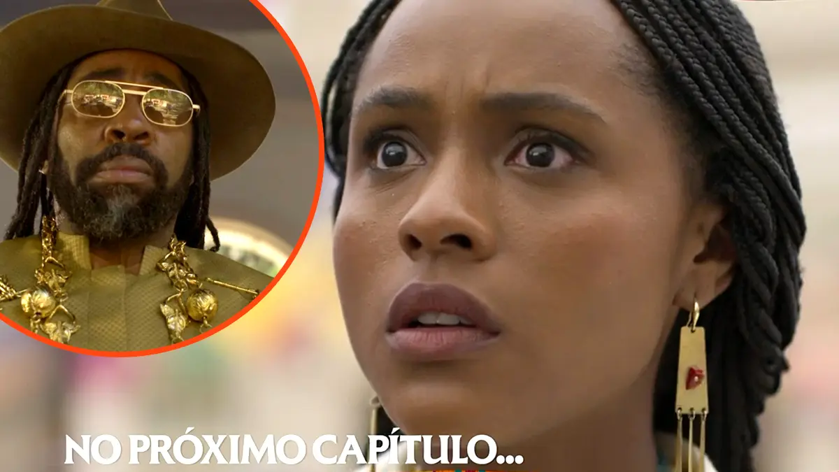 Assustada, Alika observa Jendal em festa de Cosme e Damião em Barro Preto, em A Nobreza do Amor.