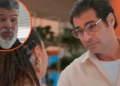 Gabriel conversando com Bela em cena da novela Por Você.