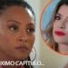 Bela, mulher de cabelos trançados, usando brincos grandes de argola e roupa rosa, aparece em destaque com expressão séria. No canto superior direito, Vanessa, loira de batom vermelho surge em um círculo com borda laranja. Na parte inferior, lê-se “NO PRÓXIMO CAPÍTULO...”.