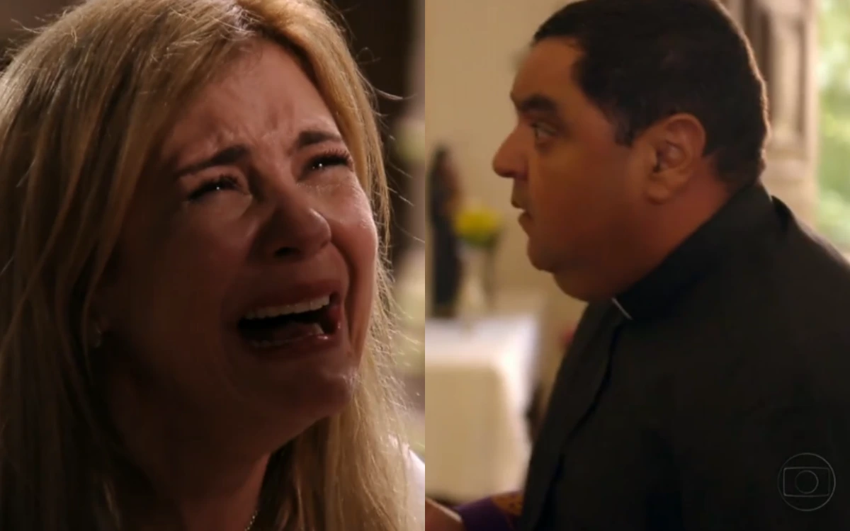 Carminha e Padre Solano em Avenida Brasil. (Foto: reprodução/Globo)