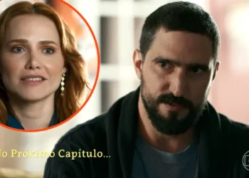 Adriana (à esquerda) e Heitor (à direita) em cenas de Quem Ama Cuida.