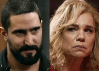 Heitor (à esquerda) e Pilar (à direita) em Quem Ama Cuida.