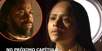 Jendal (à esquerda) em uma bola; Alika (à direita) com semblante de tristeza, em cenas de A Nobreza do Amor.