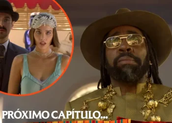 Sebastião e Virgínia (à esquerda) e Jendal (à direita) em cena do próximo capítulo de A Nobreza do Amor.