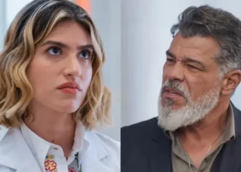 Leandra e Junqueira em Por Você. (Foto: reprodução/Globo)