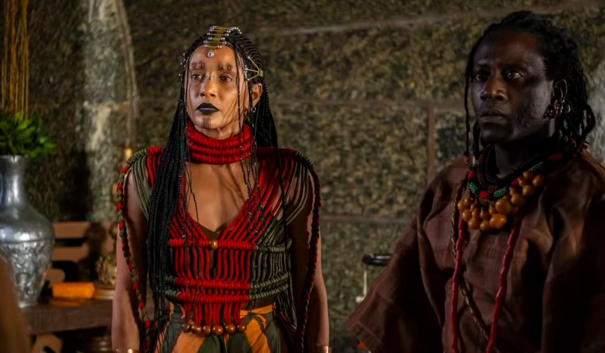 Menemi (Taís Araújo) e Dumi (Licínio Januário) em A Nobreza do Amor (Foto: Estevam Avellar/Globo)