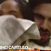 Mirinho tapando o rosto de Alika com um pano em cena de A Nobreza do Amor.