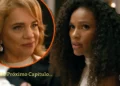 Pilar (à esquerda) e Andréa desconfiada (à direita) em Quem Ama Cuida.