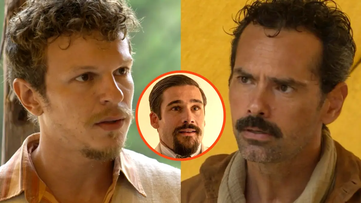Severino (à esquerda); Mirinho (centro) e Nilo (à direita) em A Nobreza do Amor.